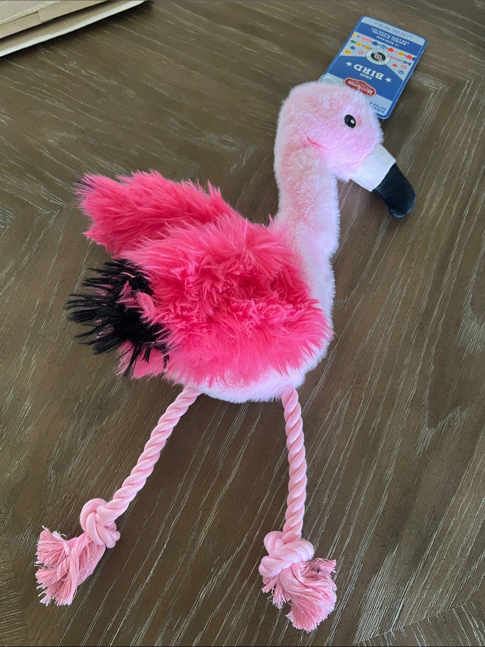 Plush Flamingo Pet Toy - Pink